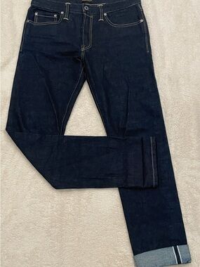 Flint and Tinder Jeans Mens 31x33 Straight Selvedge Dark Wash Blue USA Huckberry